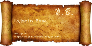 Mojszin Bese névjegykártya